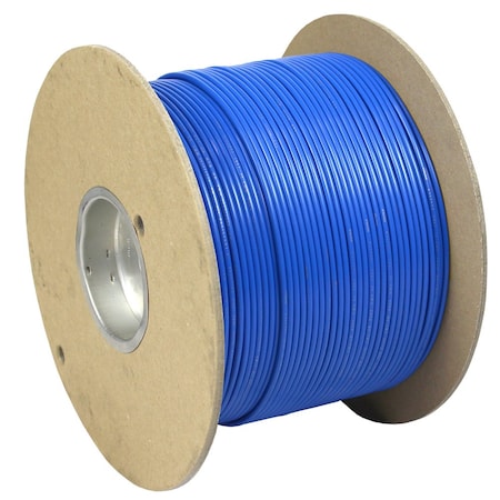 Pacer Group Primary Wire, Marine, 16 AWG, 1C C, Blue, PVC, Stranded, 600V, 1000 ft. WUL16BL-1000